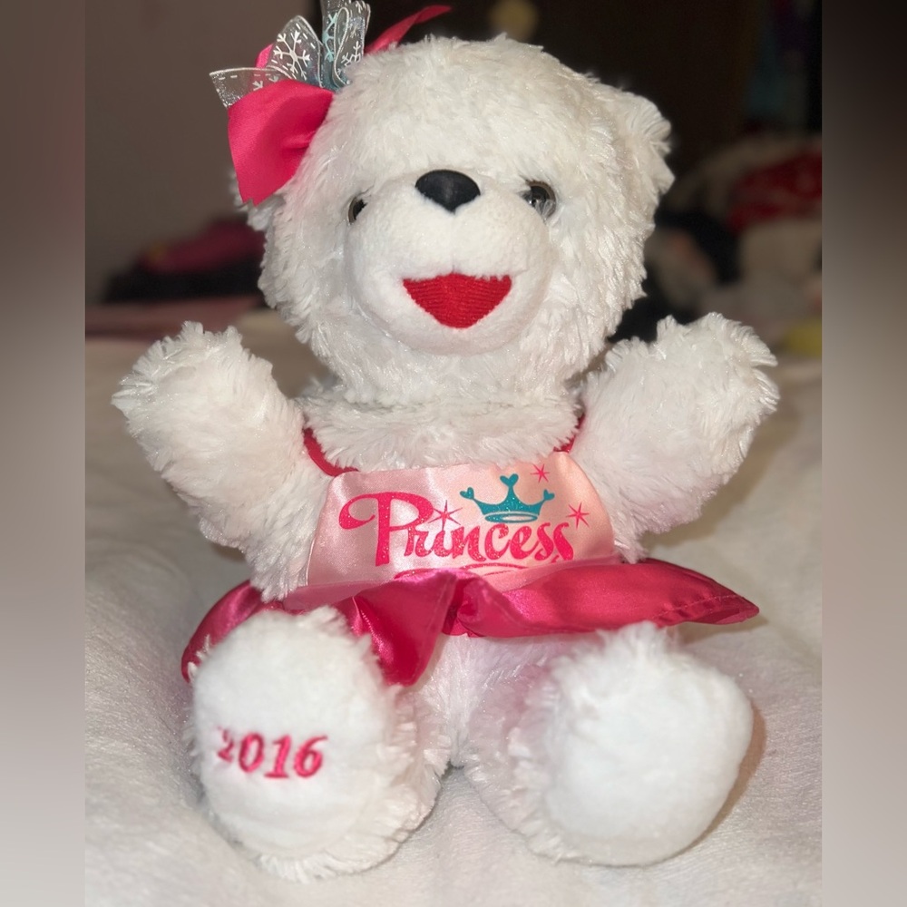 2016 Holiday Time Snowflake Teddy Bear 13” with Princess Outfit